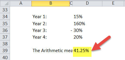 Geometric Mean Return Example 2