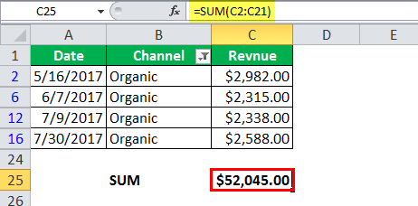 Aggregate Excel Function Example 2-2