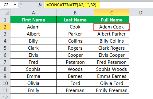 CONCATENATE Example 2