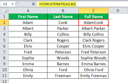 CONCATENATE Example 3