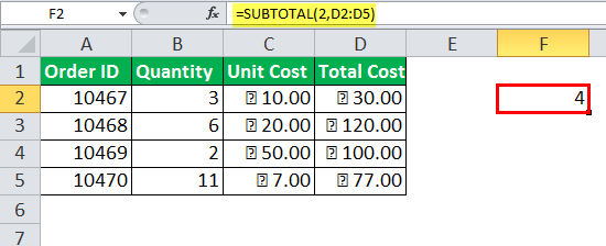 SUBTOTAL Example 1-3