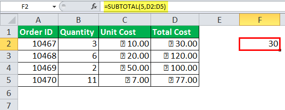 SUBTOTAL Example 1-6