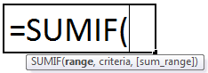 SUMIF Formula