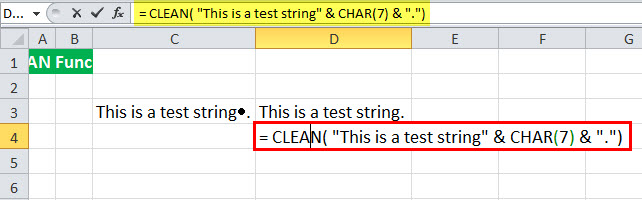 CLEAN Function illustration 3