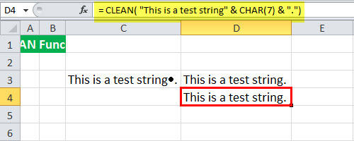 CLEAN Function illustration 4