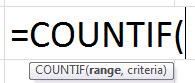 COUNTIF Formula in Excel