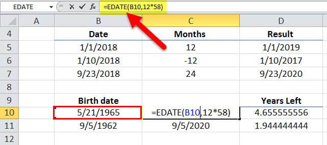 EDATE Example 3-1