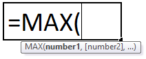 MAX Formula in Excel