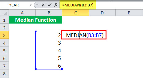 MEDIAN Function illustration 1-1