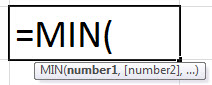 MIN Formula in Excel