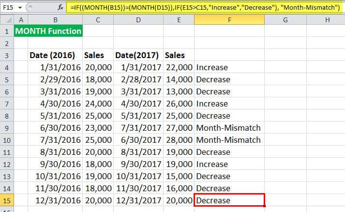 MONTH Example 4-3