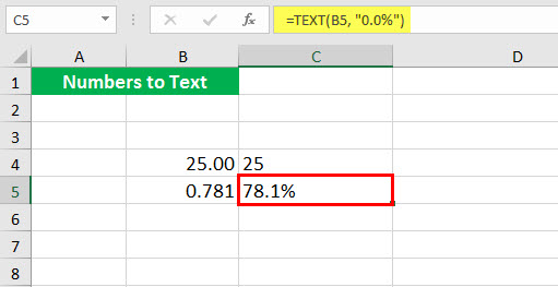 Convert to number ( Text function illustration - 1-5)