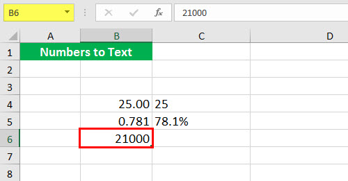 Convert to number ( Text function illustration - 1-6)