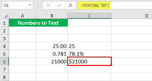 Convert to number ( Text function illustration - 1-8)