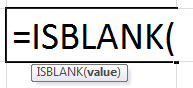 ISBLANK Formula in Excel