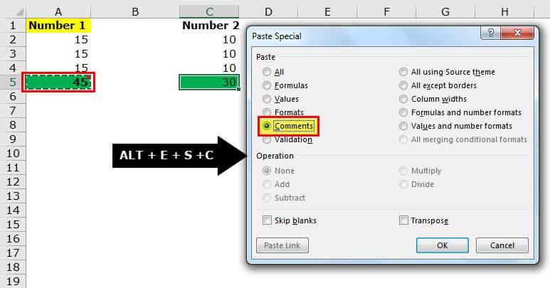 Paste Special Example 4-2