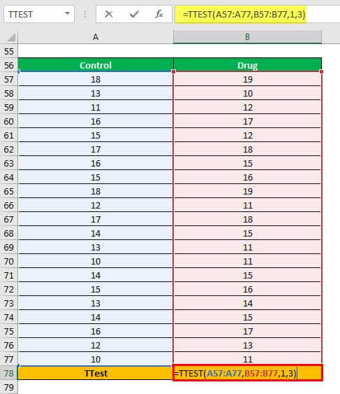 TTEST Example 3-1