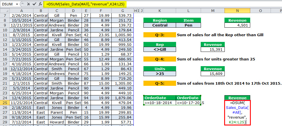 DSUM Example 5