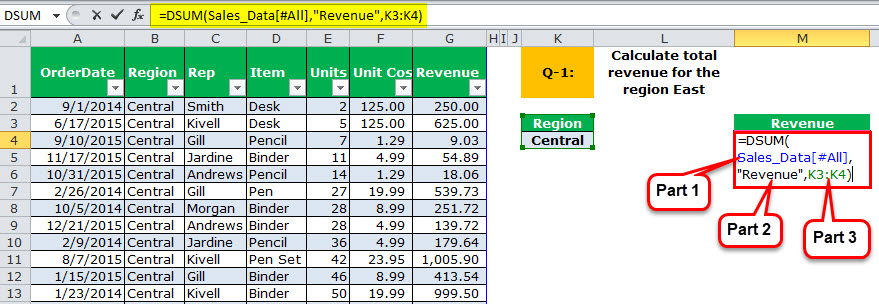 DSUM Example 1-4