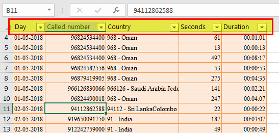 Visible Table Header