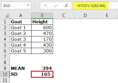 STDEV.S Example 1-3