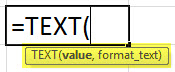 Text Formula in Excel