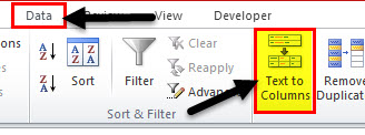 Text to Columns in Excel 2