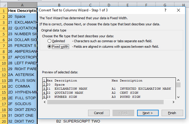 Text to Columns in Excel example 2-2