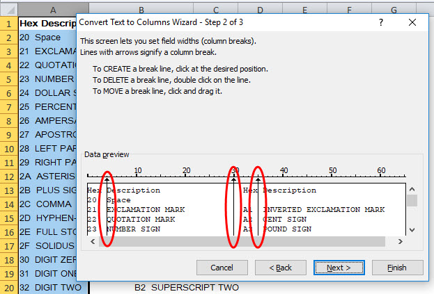 Text to Columns in Excel example 2-3