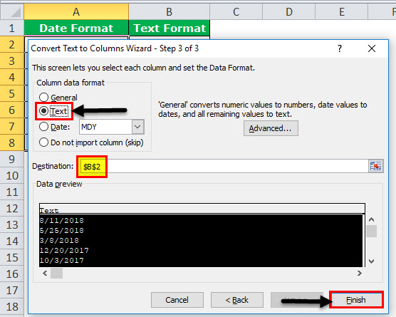 Text to Columns in Excel example 3-4