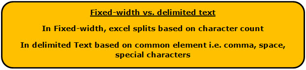 Text to Columns in Excel example 4-7