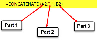 Using Concatenate Formula Step 3