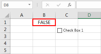 create check box in excel - step 6