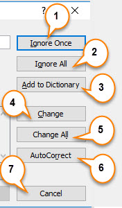 spell check in excel example 1-7