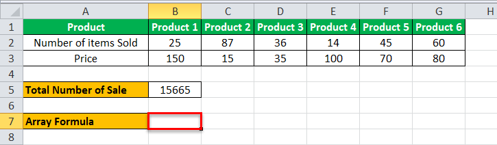 Arrays Formula in Excel example 1-3