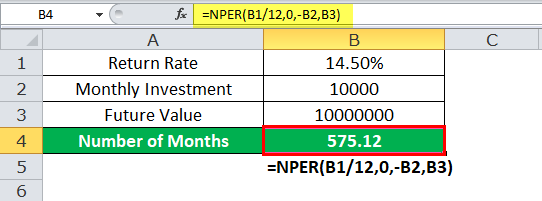 NPER funcrion example 2-1