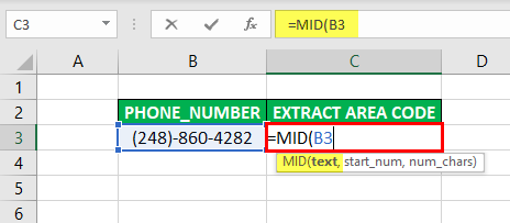 Substring in Excel - Example 3-2