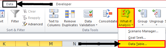 What if Analysis and Data Table