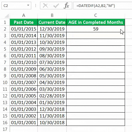 Age Calculator Method 2-2