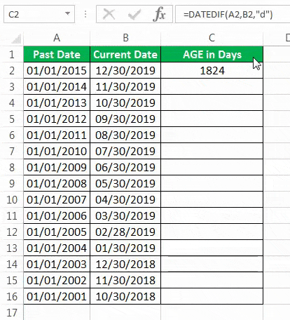 Age Calculator Method 3-2