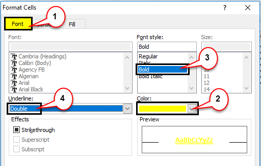 Create Table Format step 5