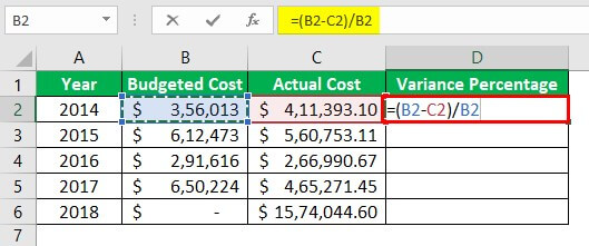 Divide in Excel Formula Example Div error-2