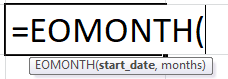 Eomonth Formula