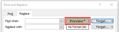 FIND & REPLACE Format step 3