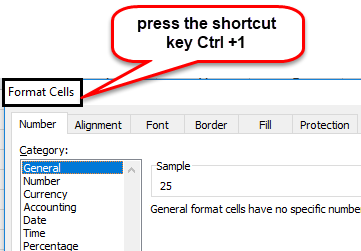 Format by Using Format Cell Option Method 2-1