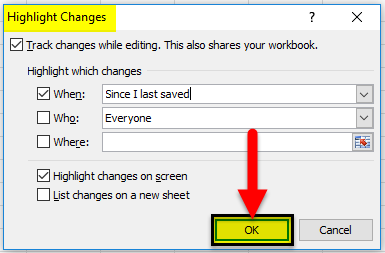 Highlight the Changes step 1-2