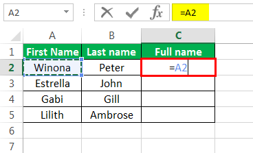 Merge cells shortcut Example 2-1