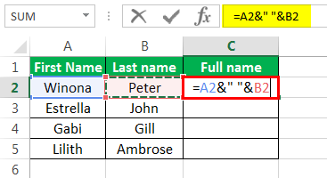 Merge cells shortcut Example 2-3