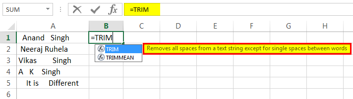 Removing space Example 1-1