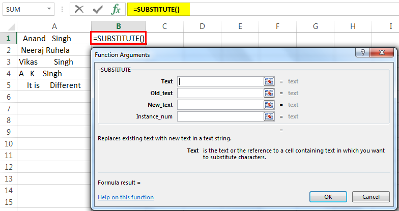 Substitute Function - Example 5-1